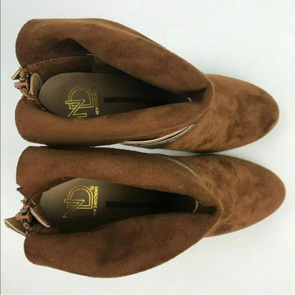 ❌ SOLD ❌New Directions Jorie Cognac Suede Ankle Booties 8 - Picture 5 of 8
